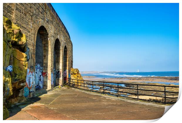 Whitley Bay Beach Print by Steve Smith