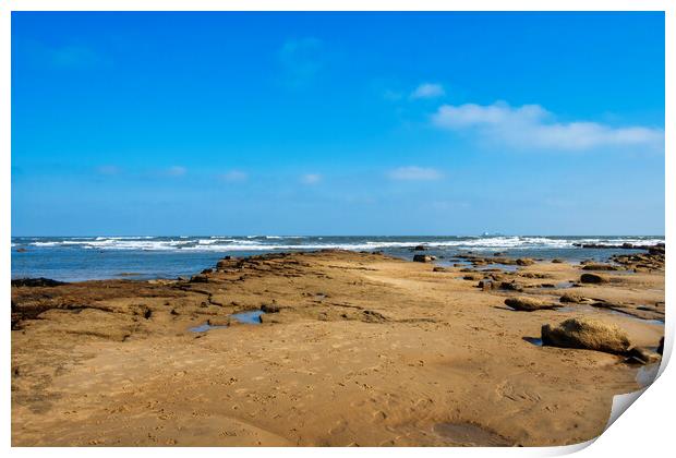 A Serene Escape on Longsands Beach Print by Steve Smith