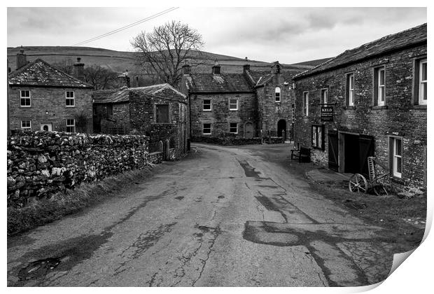 Keld North Yorkshire Mono Print by Steve Smith