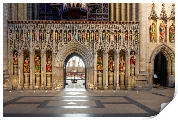 Majestic Beauty of Ripon Cathedral Print by Steve Smith