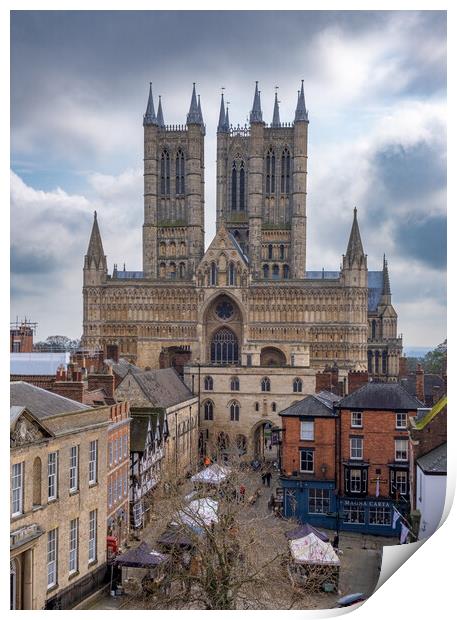 Lincoln Cathedral Print by Steve Smith