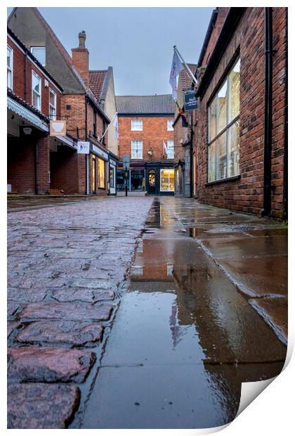 Saint Pauls Lane Lincoln Print by Steve Smith