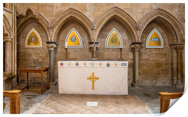 Emergency Services Nave Lincoln Cathedral Print by Steve Smith