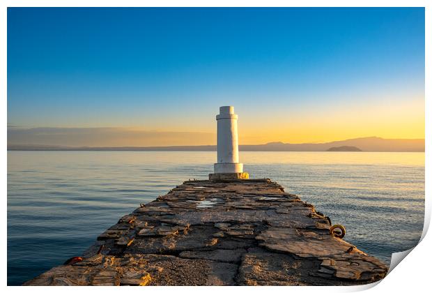 Serene Sunrise Over Halkidiki Beach Print by Steve Smith