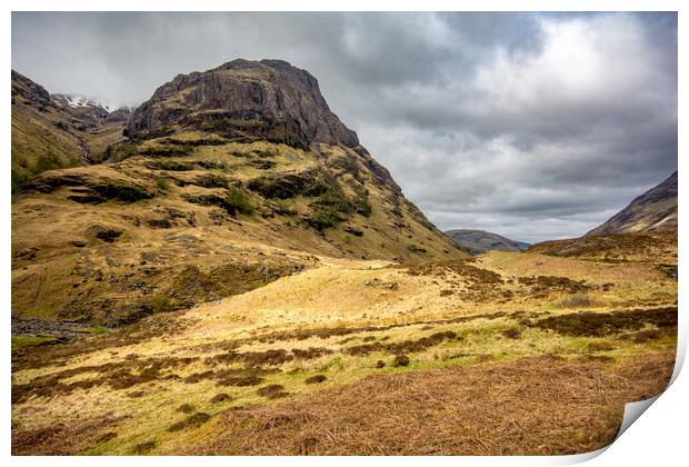 Conquering the Peaks of Glencoe's Three Sisters Print by Steve Smith