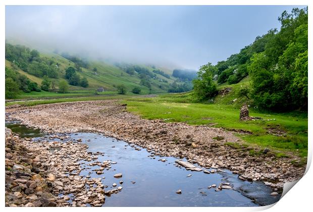 Muker and the River Swale Print by Steve Smith