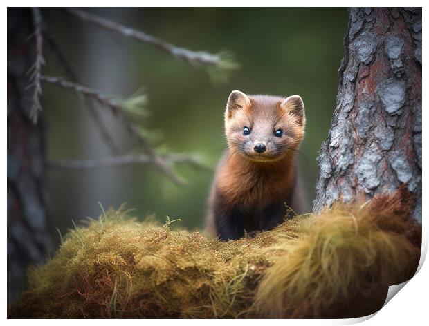 Young Pine Martin Print by Steve Smith