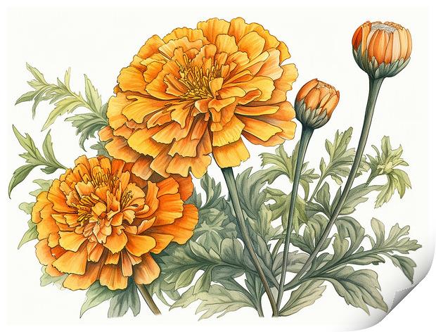 Marigold Print by Steve Smith