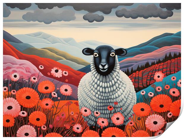 Swaledale Sheep Print by Steve Smith