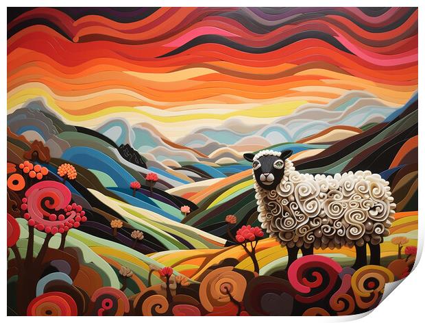 Swaledale Sheep Print by Steve Smith