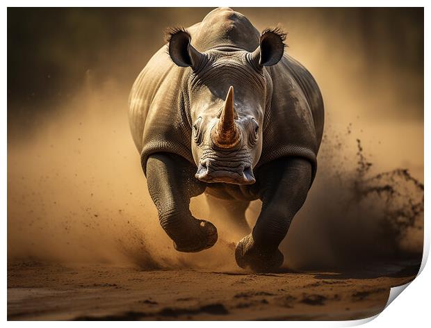 Rhinoceros Print by Steve Smith