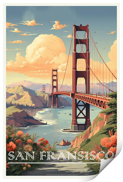 San Fransisco Travel Poster Print by Steve Smith