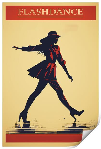 Flashdance Retro Art Poster Print by Steve Smith
