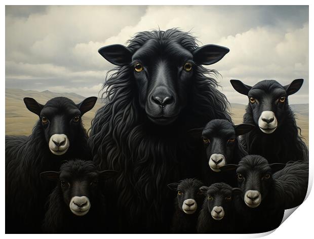 Black Sheep Of The Family Print by Steve Smith