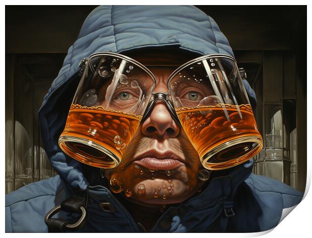 Beer Goggles Print by Steve Smith
