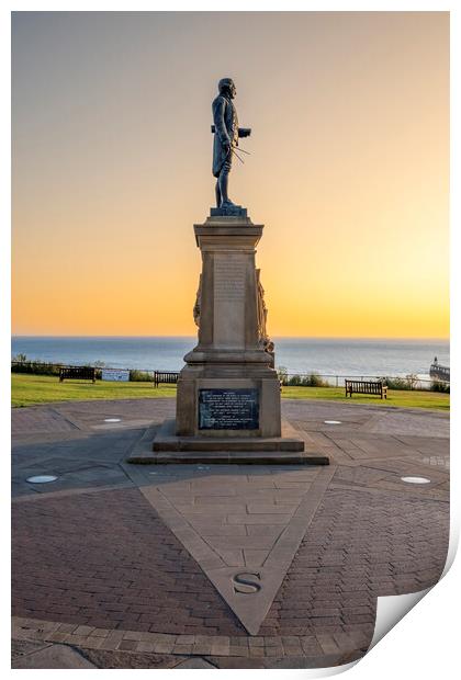 Captain Cook Monument Whitby Print by Steve Smith