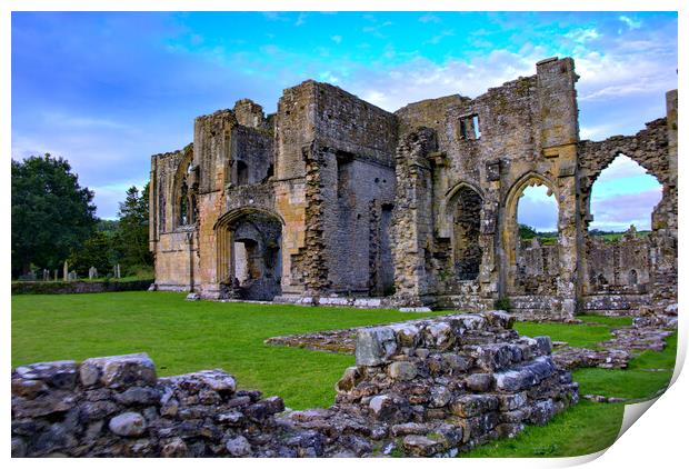 Easby Abbey Richmond North Yorkshire Print by Steve Smith