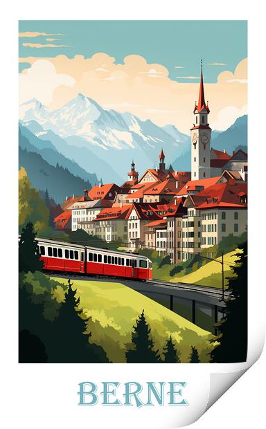 Berne Travel Poster Print by Steve Smith