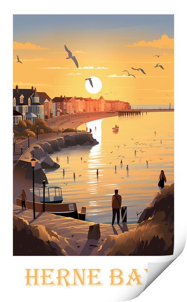 Herne Bay Travel Poster Print by Steve Smith