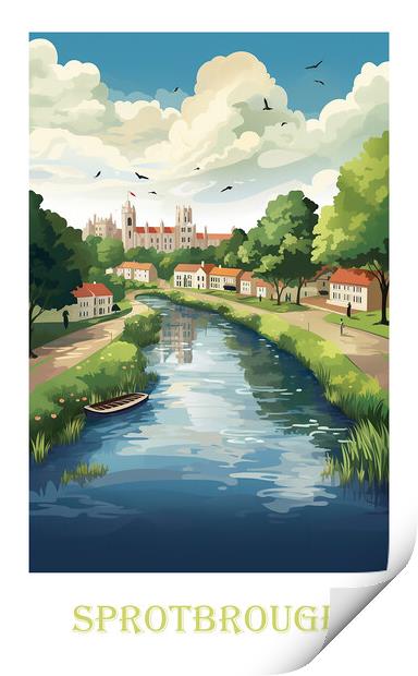 Sprotbrough Canal Travel Poster Print by Steve Smith