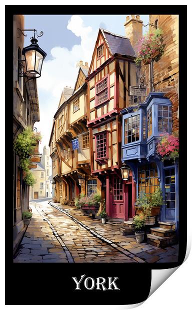 York Travel Poster Print by Steve Smith