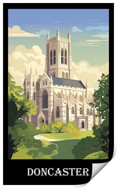 Doncaster Travel Poster Print by Steve Smith