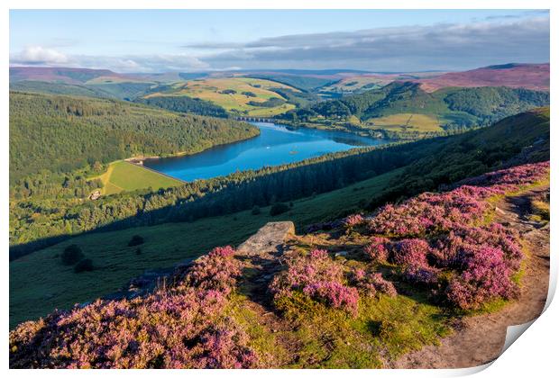 Ladybower From Bamford Edge Print by Steve Smith