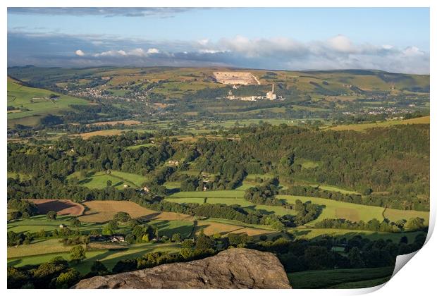 View from Bamford Edge Print by Steve Smith