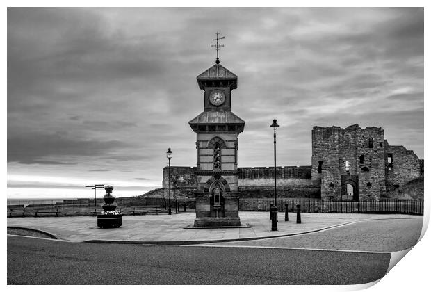 Tynemouth Clock Tower And Priory Print by Steve Smith