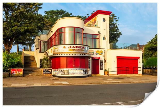 Jades Ice Cream Parlour Cleethorpes Print by Steve Smith