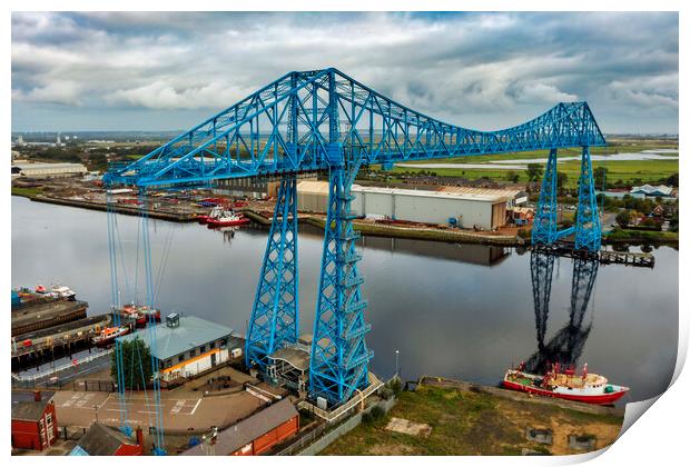 Transporter Bridge Middlesbrough Print by Steve Smith