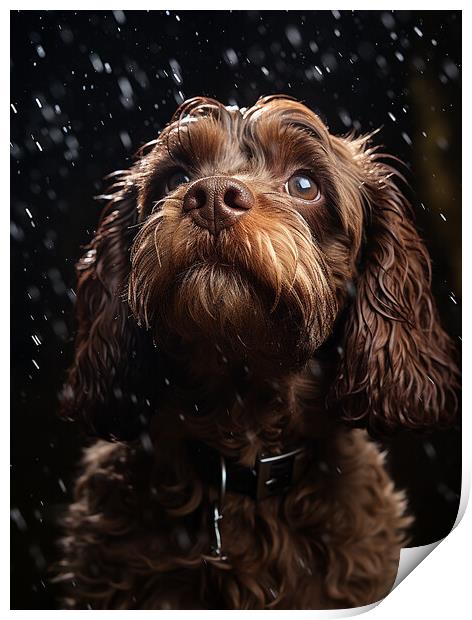 Cockapoo Portrait Print by Steve Smith