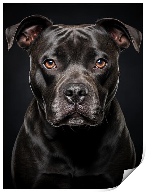 Staffordshire Bull Terrier Print by Steve Smith