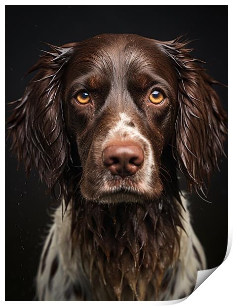 Springer Spaniel Portrait Print by Steve Smith