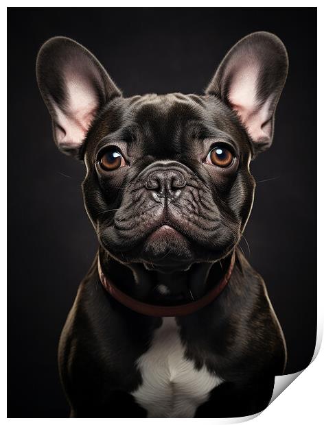 French Bulldog Portrait Print by Steve Smith
