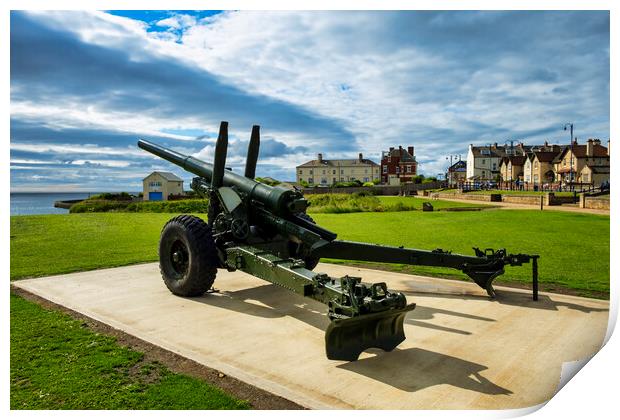 Defences At Seaham Print by Steve Smith