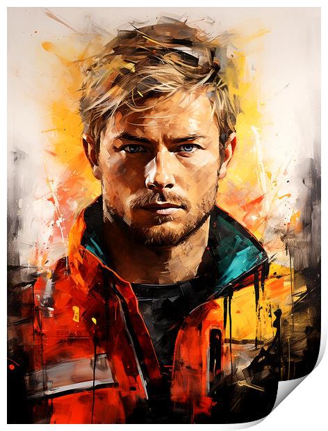 Nico Rosberg Print by Steve Smith