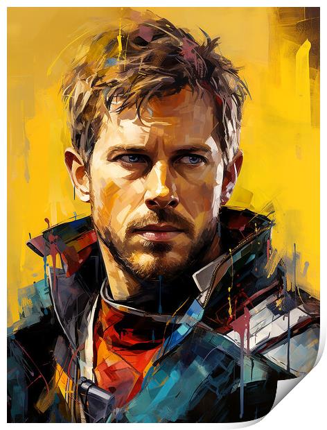 Sebastian Vettel Print by Steve Smith