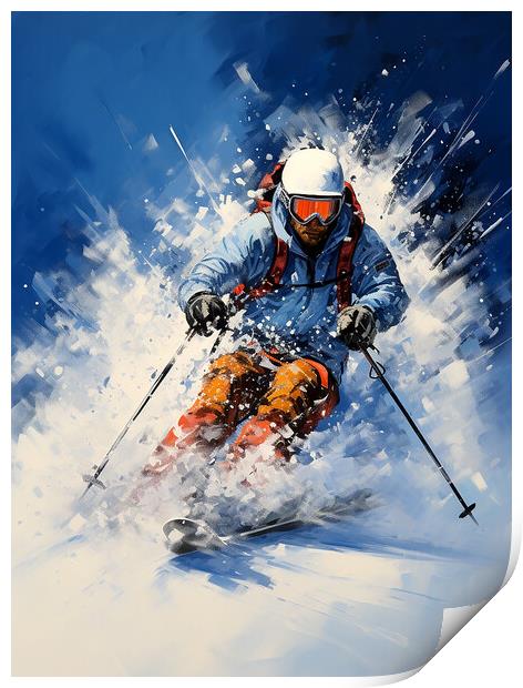 Downhill Skier Print by Steve Smith