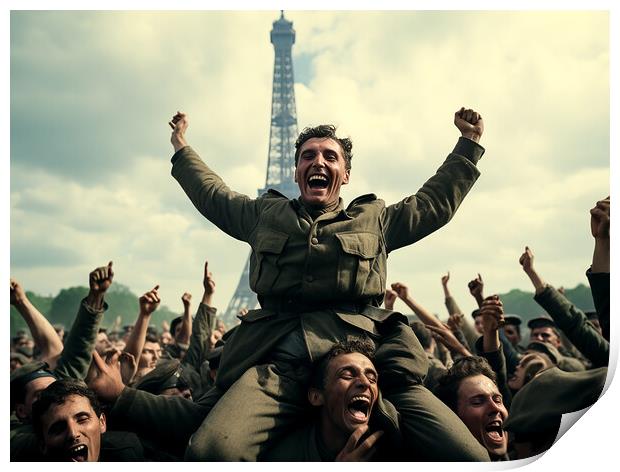 France Is Liberated Print by Steve Smith