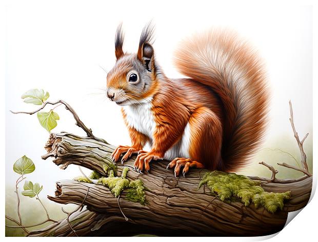 The Red Squirrel Print by Steve Smith