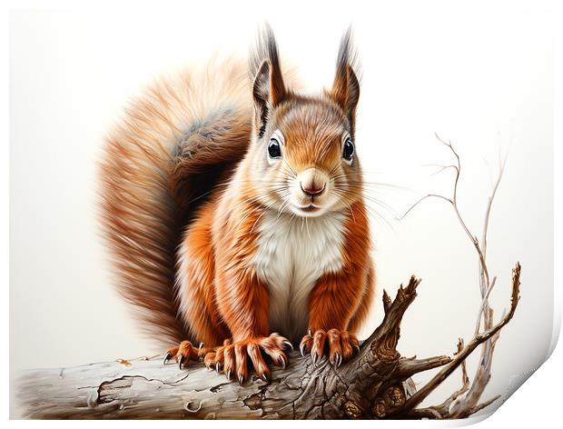 The Red Squirrel Print by Steve Smith