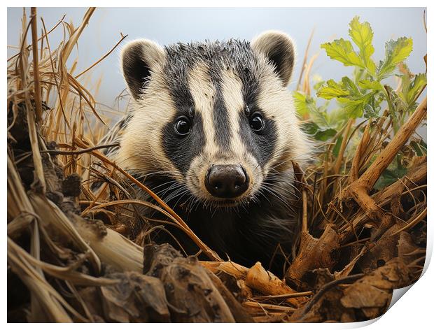 The Badger Print by Steve Smith