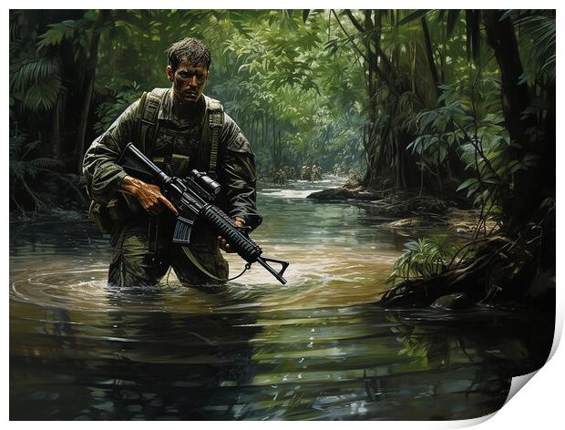 Jungle Warfare Print by Steve Smith