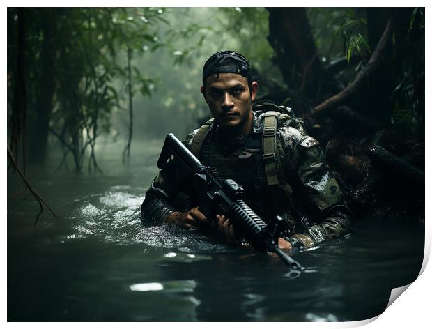 Jungle Warfare Print by Steve Smith