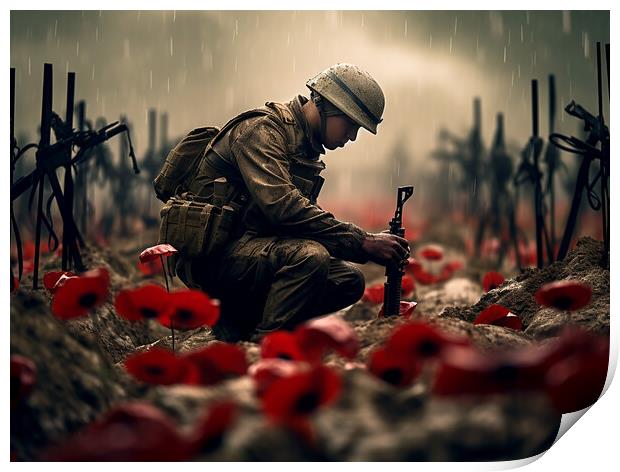 Lest We Forget Print by Steve Smith