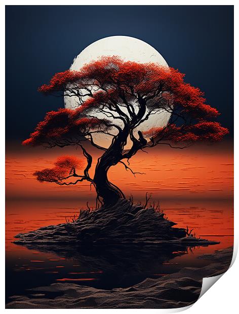 The Big Moon Print by Steve Smith