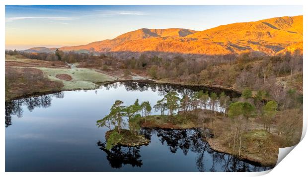 Tarns Hows To Old Man Of Coniston Print by Steve Smith