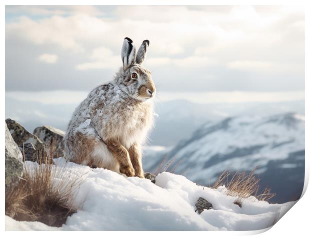 The Mountain Hare Print by Steve Smith