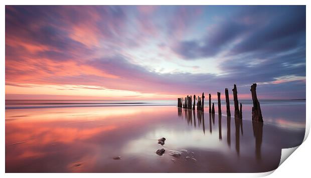 East Beach Nairn Print by Steve Smith